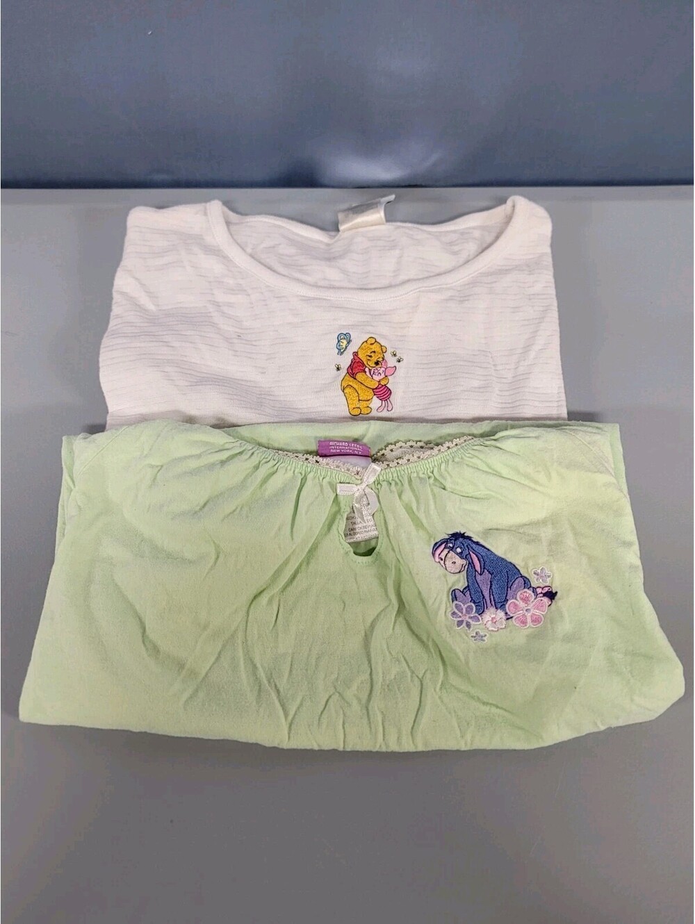 Set Of Two Vintage XL Disney Store Adult Pj Tops